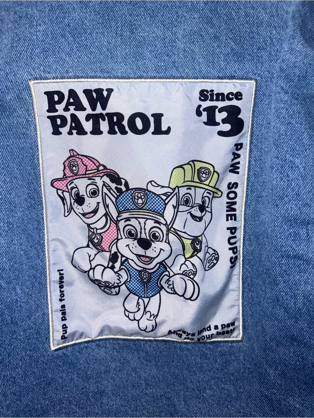 Paw Patrol Denim Jean Jacket in Blue with Patch